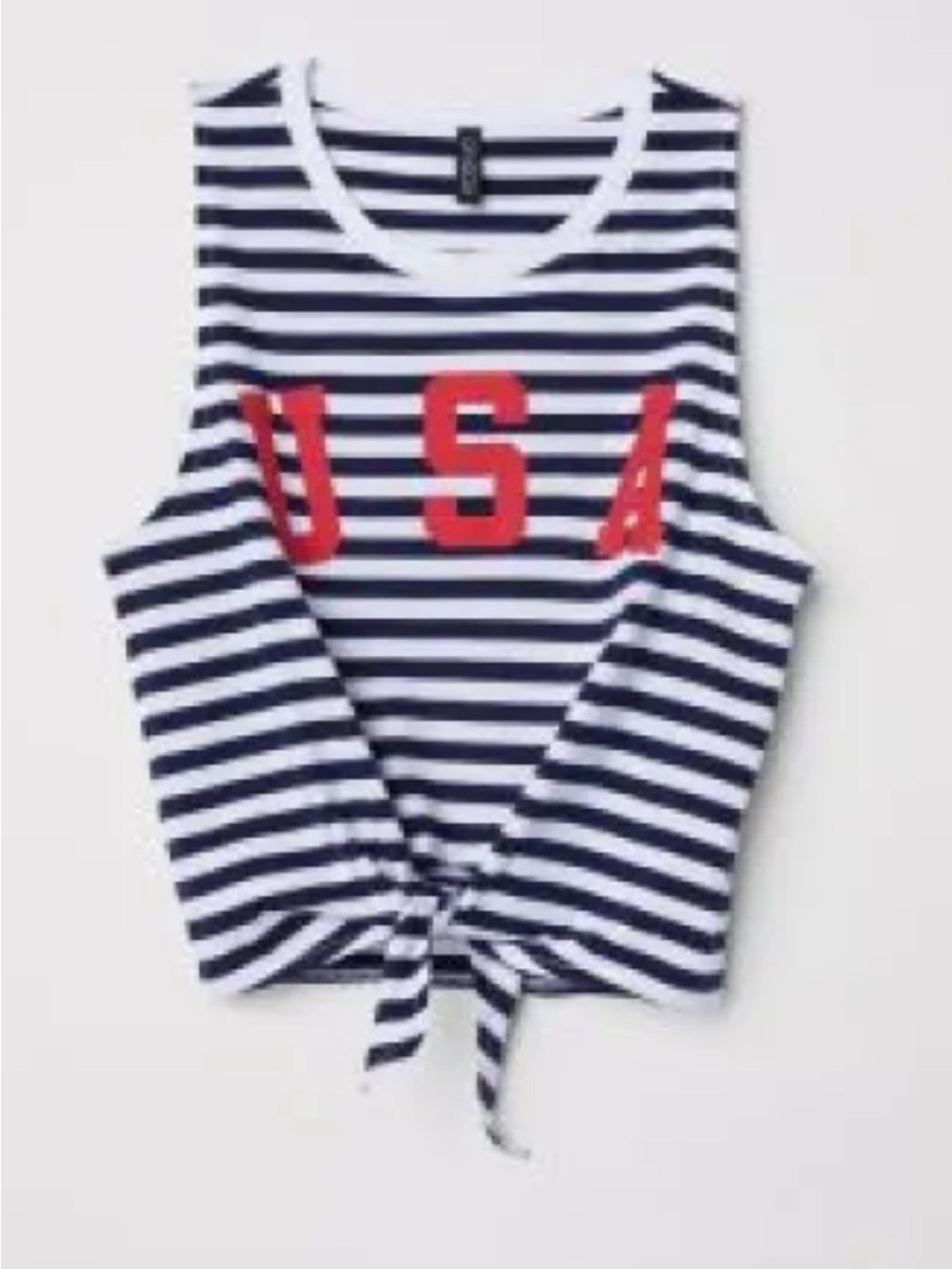 DIVIDED H&M Y2K Stripes 4th of July Tie-Knot Sleeveless  Tees